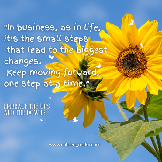 It's the small steps that lead to the biggest change....